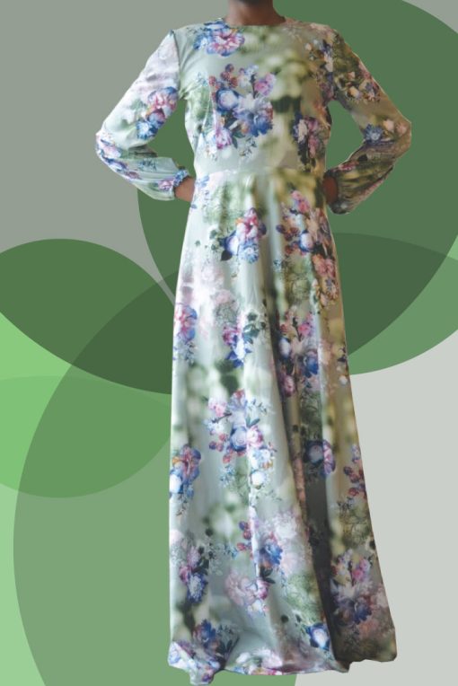 Women long dress with long sleeves